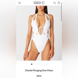 White Gigi C Charlie Plunging One Piece